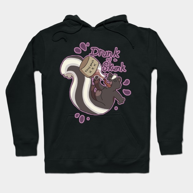 Drunk as a Skunk Hoodie by goccart